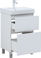 Тумба под раковину Aquanet Вега 50 напольная, белый глянец арт-00344120 — фото 4, Тумбы под раковину