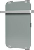 Полотенцесушитель электрический Allen Brau Infinity 60x44 с рейлингом 2.0 и креплением, серебро браш 00325642 — фото 2, Электрические полотенцесушители