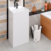 Моноблок Sigma из Solid Perfection (45см*45см*81см) /белый/ AQUA DE MARCO арт-SIGMA45_SOL — фото 1, Раковины напольные