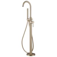 Смеситель ABBER Wasser Kreis AF8115G напольный для ванны, золото матовое — фото 1, Смесители напольные