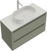 Тумба под раковину Allen Brau Fantasy 100 олива матовый арт-1.11003.CGM 2.0 — фото 3, Тумбы под раковину