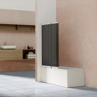 Душевая шторка на ванну VSB-1E100CG, 1000*1450, хром, стекло тонированное — фото 3, Шторки для ванной раздвижные