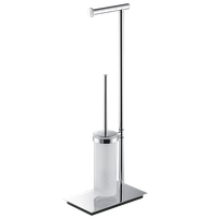 Стойка COLOMBO DESIGN SQUARE B9904 напольная с держателем туалетной бумаги и ершиком цвет хром — фото 3, Ершики для унитаза