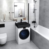 Товар: Раковина "LUXOR-60 см" черная матовая, на стиральную машину арт-11.R01.60.210 - фото 3 Раковина "LUXOR-60 см" черная матовая, на стиральную машину арт-11.R01.60.210 — фото 3, Раковины на стиральную машину