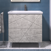 Тумба под раковину VIGO Geometry 80 напольная бетон арт-025 бетон — фото 2, Тумбы под раковину