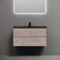 Тумба подвесная SANCOS Marmi 2.0 890х445х520 с двумя ящиками оснащенными доводчиками скрытого монтажа, дуб галифакс натуральный, арт. арт-MR2.090EG — фото 6, Тумбы под раковину