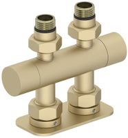 Вентиль Вентиль Сунержа 2х1/2" прямой скрытый-скрытый EU50 Матовая шампань арт-022-1417-1234 — фото 3, Комплектующие для полотенцесушителей