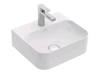 Товар: Раковина, Villeroy&Boch, Finion, ширина, мм-430, глубина, мм-390, высота, мм-105, тип установки-на стене, отверстия для смесителя-одно, комплектация-с незапираемым клапаном, клапан с керамической крышкой, грязеотталкивающее покрытие-CeramicPlus, цвет-альпийский белый арт-43644LR1 - фото 1 Раковина, Villeroy&Boch, Finion, ширина, мм-430, глубина, мм-390, высота, мм-105, тип установки-на стене, отверстия для смесителя-одно, комплектация-с незапираемым клапаном, клапан с керамической крышкой, грязеотталкивающее покрытие-CeramicPlus, цвет-альпийский белый арт-43644LR1 — фото 1, Раковины накладные