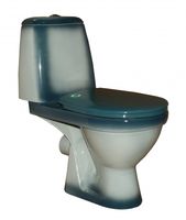 ПРЕМЬЕР Унитаз-компакт с арматурой, сиденьем, креплением, зеленый декор ROSA Вн УкП312 — фото 1, Напольные унитазы