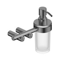 Диспенсер с держателем ABBER Osten 316 AA1859BGG оружейная сталь брашированная — фото 1, Диспенсеры для жидкого мыла