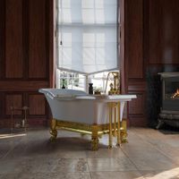 Товар: IMPERO AFFUSTO M Ванна 180x87хH83.5 см. бел, лафет "меандр" золото, слив/перелив золото 26342 - фото 2 IMPERO AFFUSTO M Ванна 180x87хH83.5 см. бел, лафет "меандр" золото, слив/перелив золото 26342 — фото 2, Ванны