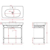 Консоль Artceram Civitas металлическая для раковины цвет хром арт-CIA008 71 — фото 2, Консоли для раковины
