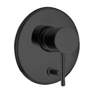 Смеситель для душа, Fima Carlo Frattini, Spillo Up, тип открывания воды-однорычажный, монтаж-настенный встраиваемый, отверстия для монтажа-1, внутренняя часть-необходимо заказать, цвет-черный матовый, с переключателем на 2 источника арт-F3039X2NS — фото 1, Смеситель для душа