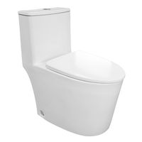 Унитаз-моноблок Azario ANSA 385х695x775 безободковый, в комплекте с сиденьем дюропласт микролифт, белый арт-AZ-2301 — фото 15, Напольные унитазы