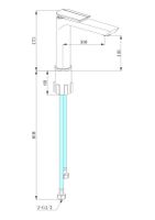 Смеситель COMO BG для раковины, черный, ручка цвет золото, BOCH MANN арт-BM10784 — фото 4, Смесители для раковины