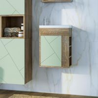 Товар: Тумба под раковину подвесная Бриклаер КРИСТАЛЛ фисташковый, 40 см арт-4627125417115 - фото 1 Тумба под раковину подвесная Бриклаер КРИСТАЛЛ фисташковый, 40 см арт-4627125417115 — фото 1, Тумбы с раковиной