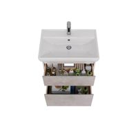 Тумба Lemark COMBI 70 см под 1 раковину, подвесная/напольная, 2 ящика, цвет фасада: Бетон, цвет корп арт-LM03C70T-Beton — фото 2, Тумбы под раковину