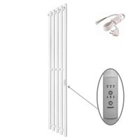 Полотенцесушитель электрический INARO 1500х240 правый, скр.монтаж, СНШ, белый матовый(RAL 9016), (Ferrum, 8 крючков), Маргроид арт-Inaro-15024-1049-9016R — фото 6, Электрические полотенцесушители