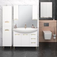 Тумба напольная ELEGANSE 105 /золото/ AQUA DE MARCO 2105CGELE — фото 4, Тумбы под раковину