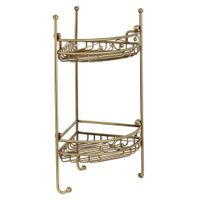 COMPLEMENTI Решетка угловая ажурная двойная, L21xP21xH53 см, бронза 22936 — фото 1, Полки