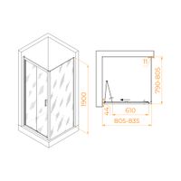 Душевой уголок RGW PA-132 (PA-21+Z-050-5) 800x800 060813288-11 — фото 5, Душевые уголки