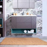 Товар: Тумба с раковиной и нишей Бриклаер КРИСТАЛЛ 100, графит/муссон - фото 1 Тумба с раковиной и нишей Бриклаер КРИСТАЛЛ 100, графит/муссон — фото 1, Тумбы с раковиной