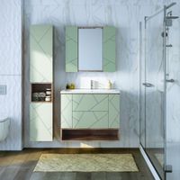 Ниша для тумбы Бриклаер КРИСТАЛЛ 90 см, дуб гранж песочный 4627125417108 — фото 4, Тумбы с раковиной