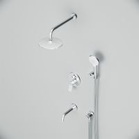 FB85A3RH30 X-Joy, набор: встроеный см-ль, излив, верхний душ 220 мм, ручн.душ, хром — фото 6, Встраиваемые душевые комплекты