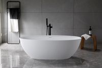 Ванна Solid Surface Vincea , 1700*760*560, белый мат., слив-перелив в комплекте арт-VBT-4S01MW — фото 3, Ванны из искусственного камня