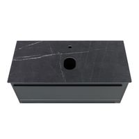 Столешница La Fenice Granite Black Olive Light Lappato 100 см, черная FNC-03-VS03-100 — фото 1, Консоли