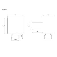Savona Выход из стены, хром арт-AQM8713CR — фото 2, Шланговые подключения