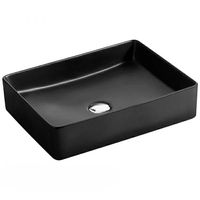 Раковина-чаша Azario 510х405х110 накладная, прямоугольная, черный матовый арт-AZ-2178-MB — фото 5, Раковины накладные