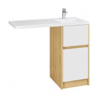 Фасады для тумбы ЛОНДРИ 40, компл. 2шт., белый 1A274901LH010 — фото 3, Тумбы под раковину