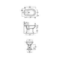 Товар: Биде SIMAS LANTE Напольное приставное с одним отверстием цвет белый LA04 - фото 2 Биде SIMAS LANTE Напольное приставное с одним отверстием цвет белый LA04 — фото 2, Биде напольные