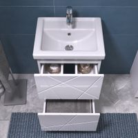 Товар: Тумба под раковину VIGO Geometry 2-50 напольная белый (tn.bsf.GEO.FOS.50.2Y) - фото 4 Тумба под раковину VIGO Geometry 2-50 напольная белый (tn.bsf.GEO.FOS.50.2Y) — фото 4, Тумбы под раковину