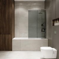 Шторка на ванну слайдер Terminus Ното 150х90 тонированная, хром 1CS150х90CT — фото 1, Шторы для ванной