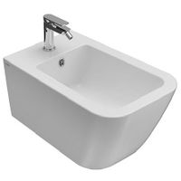 Биде GLOBO STONE подвесное с одним отверстием цвет белый STS09BI — фото 1, Биде подвесные