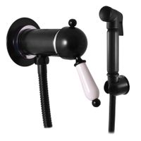 Смеситель Labe для биде с душевой лейкой с нажимным механизмом пласт., L547/1CMAT — фото 1, Смесители для биде