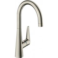 Товар: Смеситель для кухни, Hansgrohe, Talis M51, Eco, тип открывания воды-однорычажный, тип регулирования воды-керамический картридж, монтаж-на раковину/столешницу, отверстия для монтажа-1, высота, мм-400, вынос излива, мм-203, тип излива-поворотный а 110°, 150° или 360°, тип подводки-гибкая, стандарт подвода воды-3/8", цвет-сталь арт-72816800 - фото 1 Смеситель для кухни, Hansgrohe, Talis M51, Eco, тип открывания воды-однорычажный, тип регулирования воды-керамический картридж, монтаж-на раковину/столешницу, отверстия для монтажа-1, высота, мм-400, вынос излива, мм-203, тип излива-поворотный а 110°, 150° или 360°, тип подводки-гибкая, стандарт подвода воды-3/8", цвет-сталь арт-72816800 — фото 1, Смесители для кухни