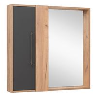 Зеркальный шкаф MELBOURNE 80 /универсальный/дуб/серый/ AQUA DE MARCO 1080GCMEL/V.2.0 — фото 4, Зеркальные шкафы в ванную