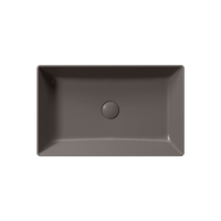 раковина накладная KUBE X 60x37 без перелива коричневый матовый арт-945316 — фото 1, Раковины накладные