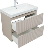 Тумба под раковину Aquanet Джейн (Flat) 80 бежевый арт-00343977 — фото 3, Тумбы под раковину