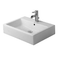 Товар: Раковина, Duravit, Vero, шгв 600*470*165, отверстия для смесителя-1, цвет-белый арт-0454600027 - фото 1 Раковина, Duravit, Vero, шгв 600*470*165, отверстия для смесителя-1, цвет-белый арт-0454600027 — фото 1, Раковины встраиваемые сверху