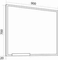 Зеркало "ЛОФТ-90 см" с полкой черное 209001 — фото 1, Зеркала в ванную комнату