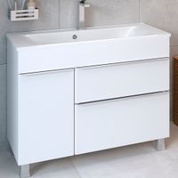 Тумба напольная с умывальником AXIOMA 100 /1дв+2ящ/ AQUA DE MARCO 5100WGAXI/F — фото 1, Тумбы с раковиной