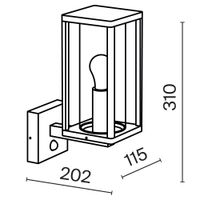 Настенный светильник (бра) Outdoor O452WL-01GFSR — фото 2, Уличное освещение