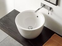 Товар: Раковина Scarabeo MATTY накладная с переливом без отверстий цвет белый арт-8055 - фото 4 Раковина Scarabeo MATTY накладная с переливом без отверстий цвет белый арт-8055 — фото 4, Раковины накладные