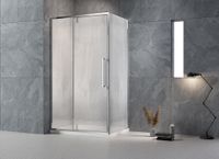 Душевой угол Veconi Rovigo RV-034R, 1100х700х1950, хром, стекло дождь RV034R-11070-06-C7 — фото 1, Душевые уголки