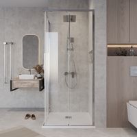 1/2 душевого ограждения Grossman Galaxy 1/2.K33.01.11.10.00 (110х195) хром,стекло прозрачное, 1 место — фото 5, Душевые кабины и ограждения