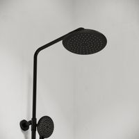 Душевая стойка с изливом и термостатом для ванны/душа Game, с регулировкой по высоте, цвет черный матовый, арт. арт-SC3001LMB — фото 8, Душевые стойки